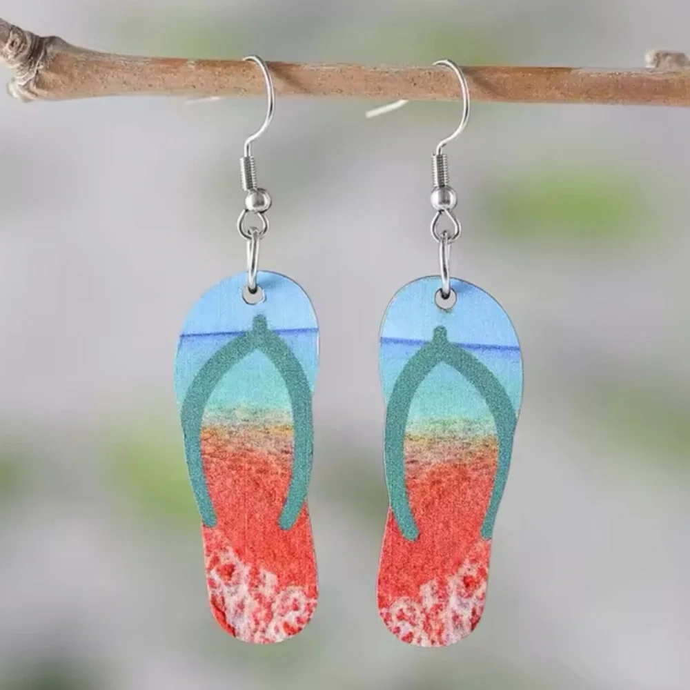 Sandal Flip Flop Beach Earrings